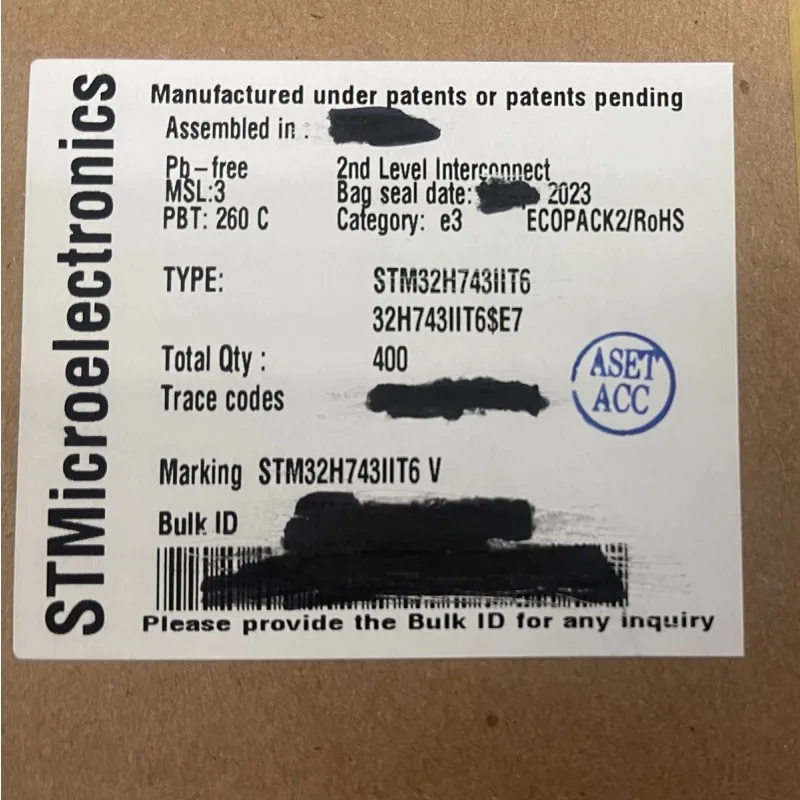 Microcontrolador de Chip único Original, STM32H743IIT6, STM32H743IIT6TR, LQFP-176, STM32, MCU de alto rendimiento, serie STM32H7