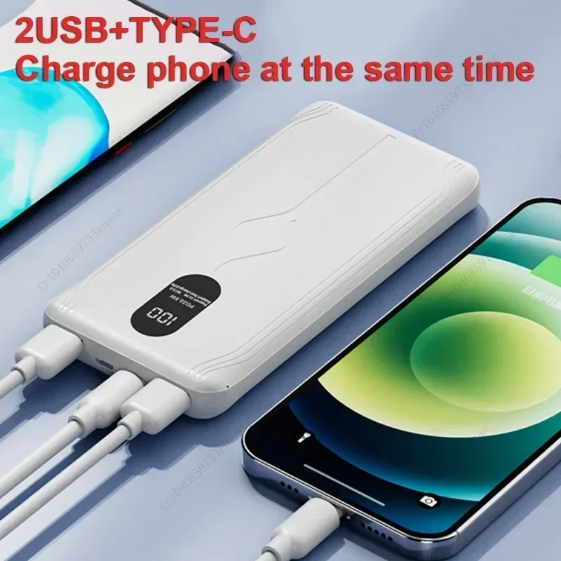 22.5W Super Fast Charge Power Bank Portable 30000mAh Charger Digital Display External Battery Pack for iPhone Huawei QC3.0