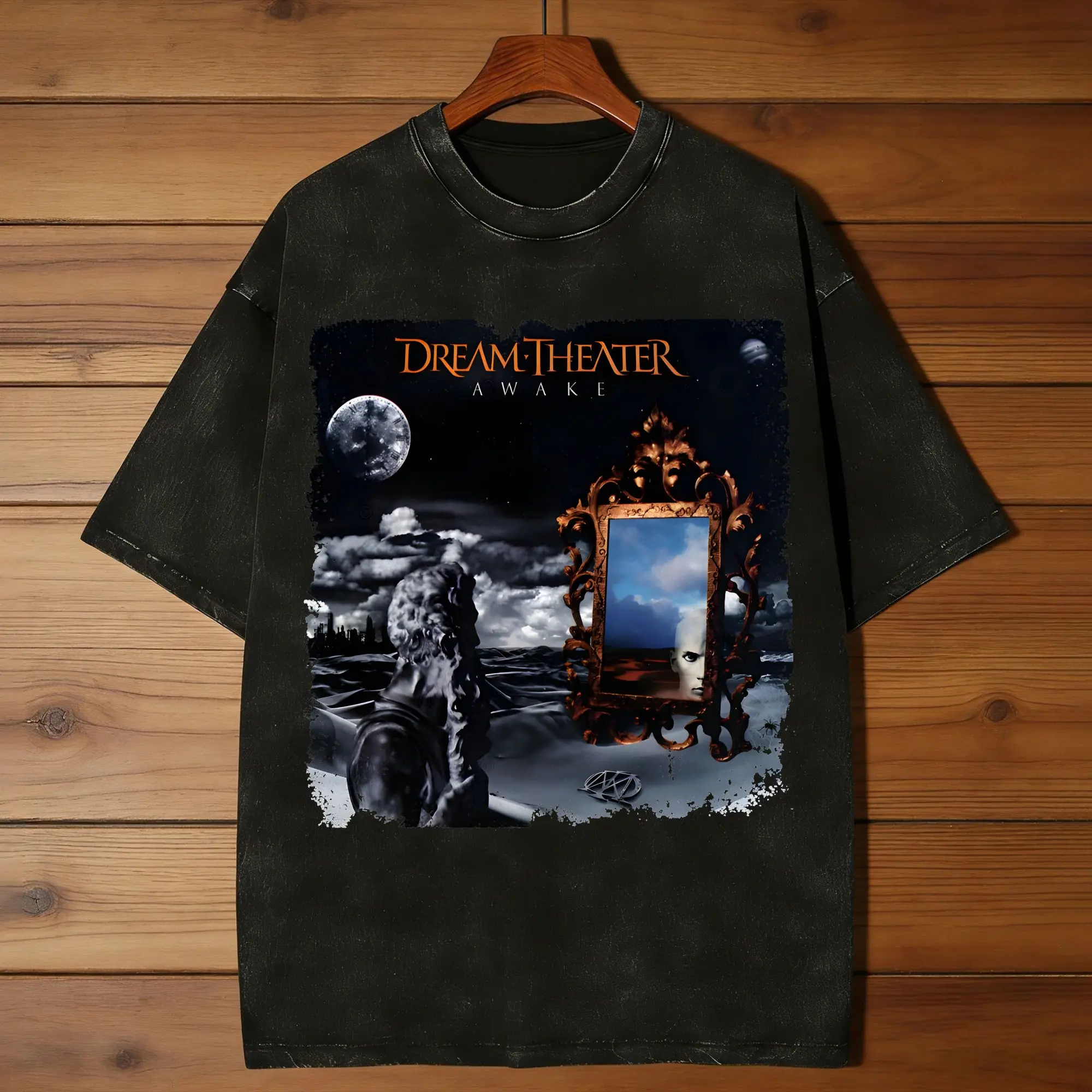 Man T-Shirt Dream Theater - Awake 1994 Washed T-Shirts Hippie  Summer Tees Y2K Fun Printed Cotton Tops Birthday Present