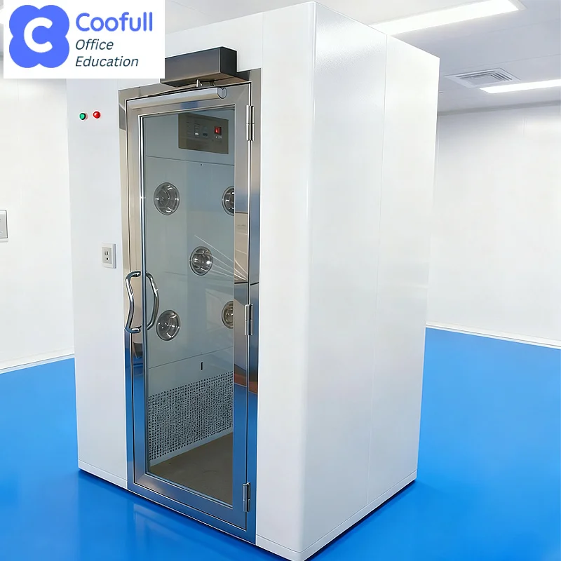 COOFULL Customized Air Shower with Sole Clean Machine 304 SS Automatic Interlock GMP Standard for Clean Room