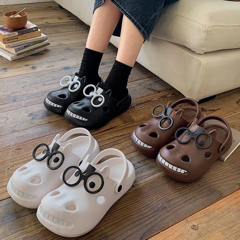 Lustige Cartoon-Clogs für Paare, Damen-Sommerschuhe mit neuer weicher Plateausohle, EVA-Lochschuhe, Damen-Outdoor-Slipper, rutschfeste Sandalen, Größe 45 – Detail 2