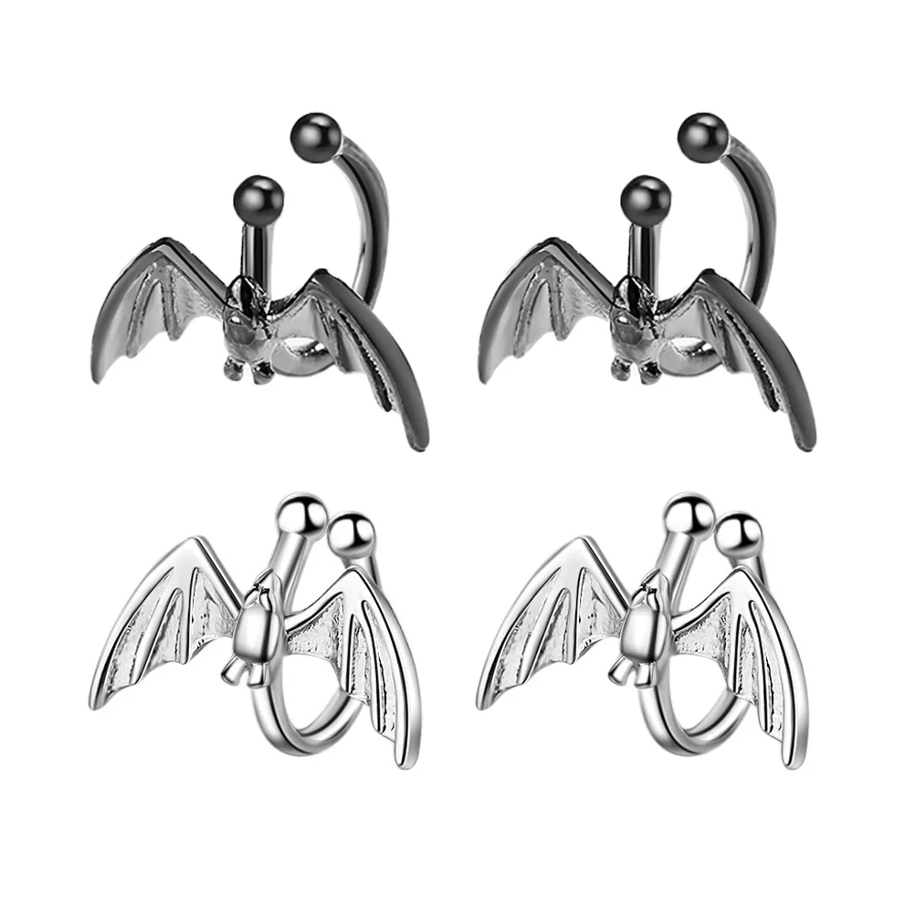 

2 Pairs Ear Cuffs For Cuff Clip on Non Bat Earrings Piercing Women Jewelry Fashion Women Earrings Party Elegant Design