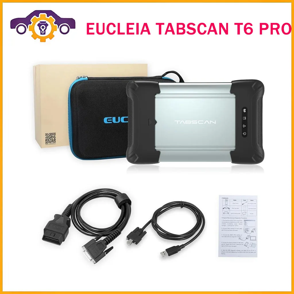 EUCLEIA TABSCAN T6 PRO CAN FD and DOIP all-in-one inspection Auto Diagnostic Programming Tool OBD2 OBD Scanner Free Shipping