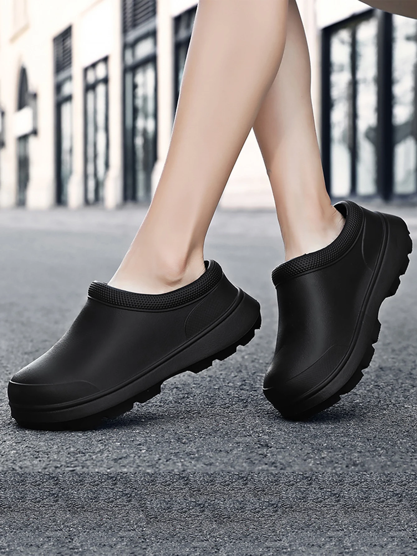 Women's New Vintage Casual Slip-On Shoes for Teenagers, Suitable for All Seasons, Waterproof, Ultra-Soft Eva One-Piece Flat-Soled Waterproof and Splash-Proof Loafers, Fishing Shoes