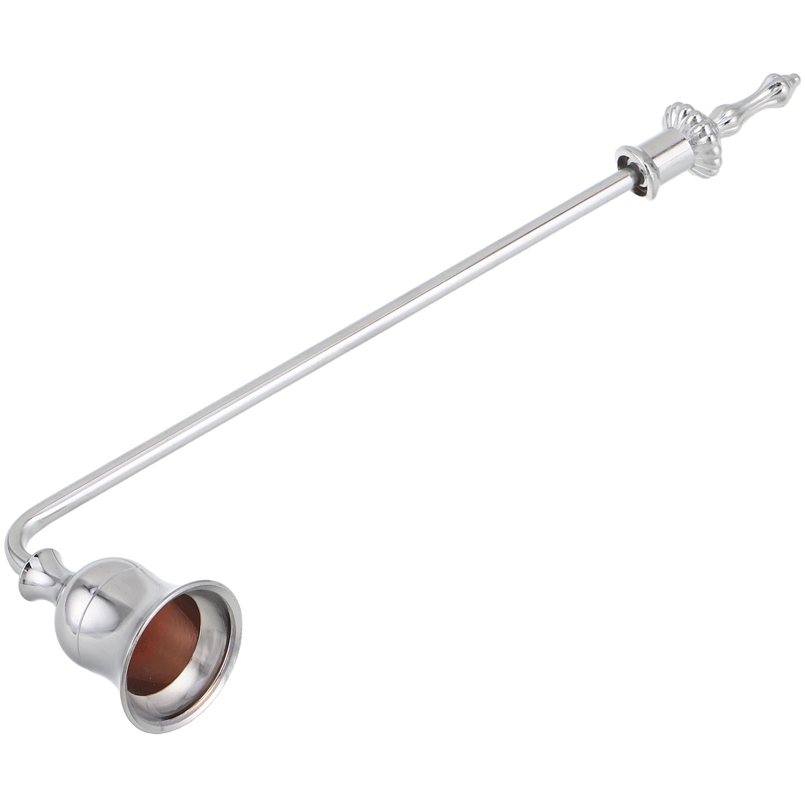 

Vintage Long Handle Snuffer Extinguisher for Safe Wick Flame Out, Rustic Metal Bell Snuffer Tool for Home Restaurant