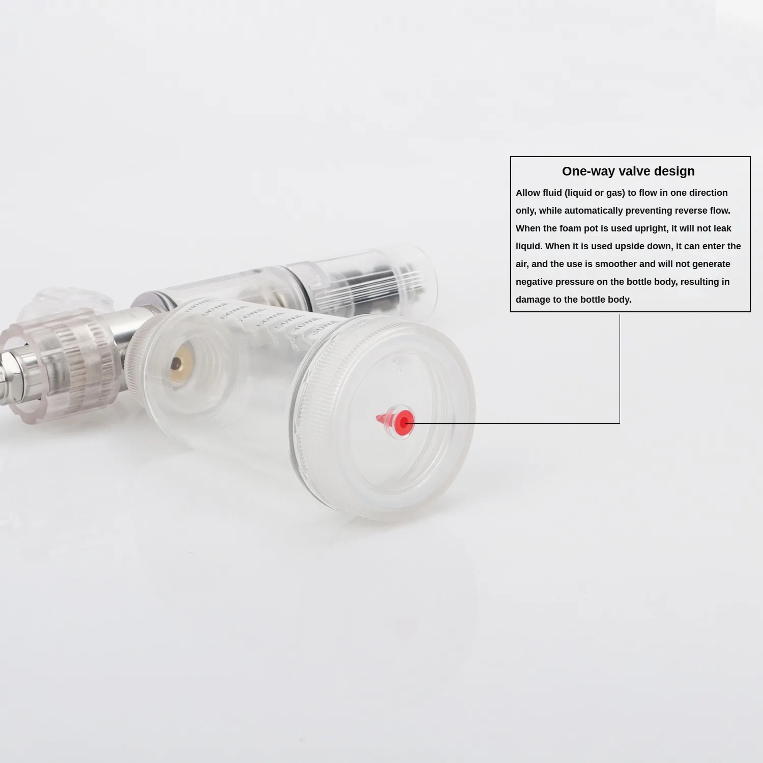 Verstellbare 100ml Säure- und Alkalibeständige Schaumkanone mit 1/4 Schnellanschluss, Hochdruck-Schaumsprüher für Autowäsche und Haushaltsreinigung – Detail 6