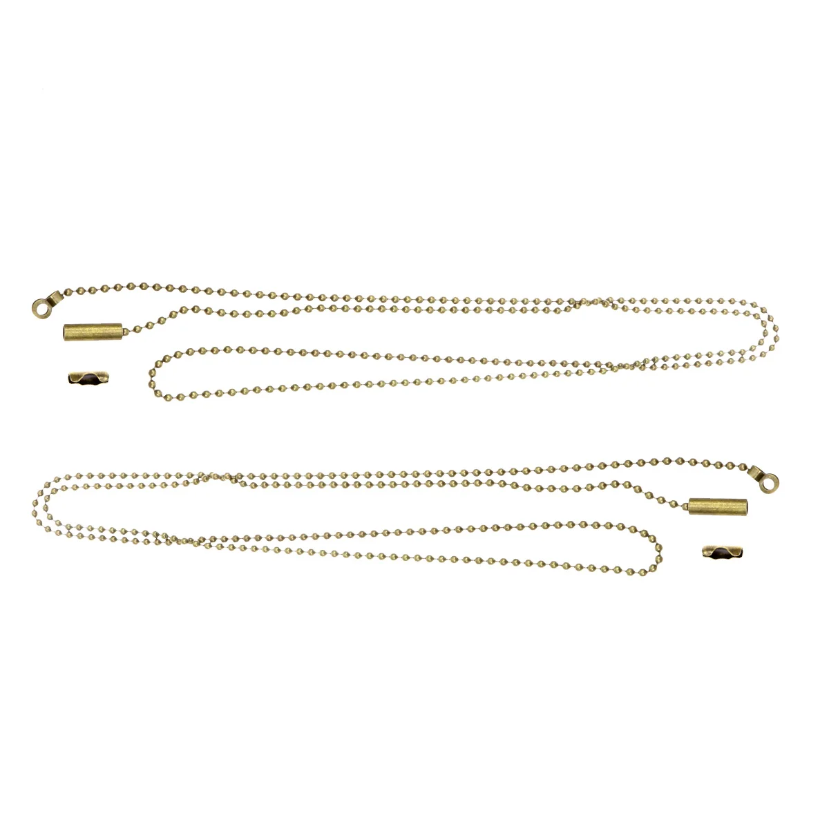 

2Pcs Bronze 3Mm Diameter Beaded Pull Chain Extension Connector for Ceiling Light Fan Lamp Handle Replacement Decorative Chain