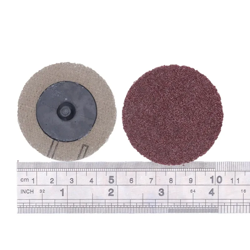 26 Buah/Set 50Mm Piringan Pengampelasan untuk Rolok Bantalan Pemoles Pelat 2 Inci Piringan Kertas Pengasah Alat Abrasif 24-320 Grit