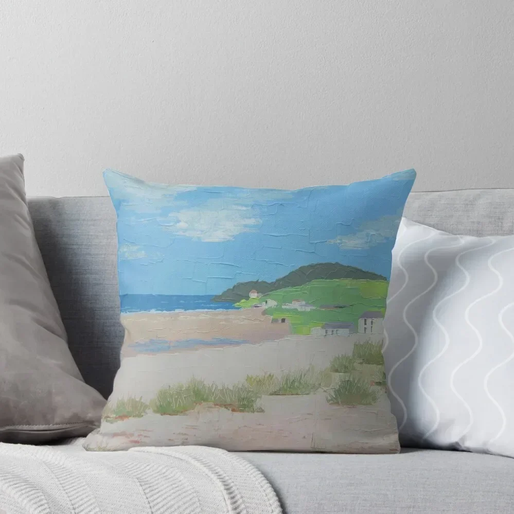 Croyde Bay Beach, North Devon Throw Pillow autumn pillowcase Decorative Cushion Cover pillow