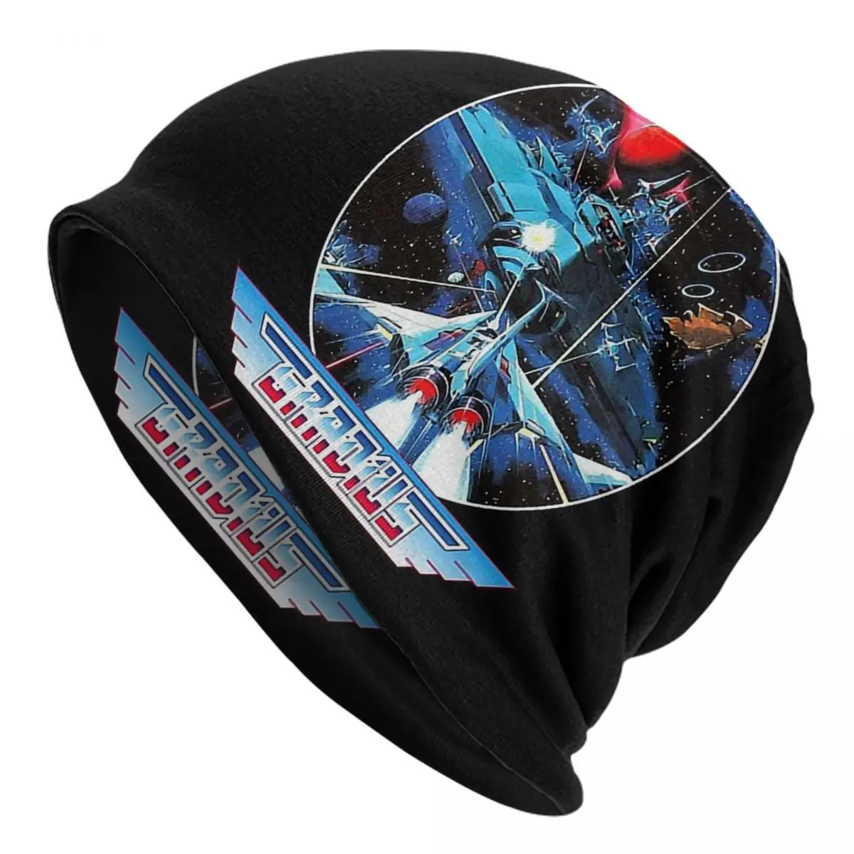 

Japanese game Gradius Skullies Beanies Caps Fighter Poster Thin Hat Autumn Spring Bonnet Hats Men Women's Unisex Ski Cap