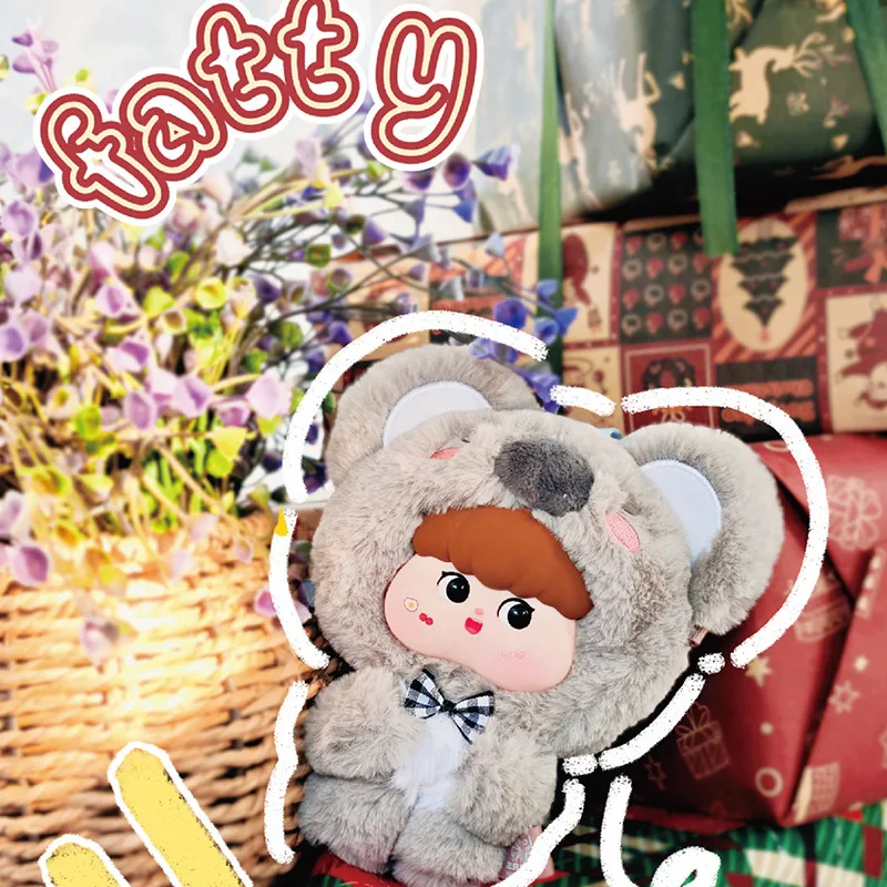 Three Chubby Pets Fatty Big-Eared Animal Plush Pendant Blind Box Kawaii Bag Pendant Vinyl Plush Doll Trendy Play Surprise Gift