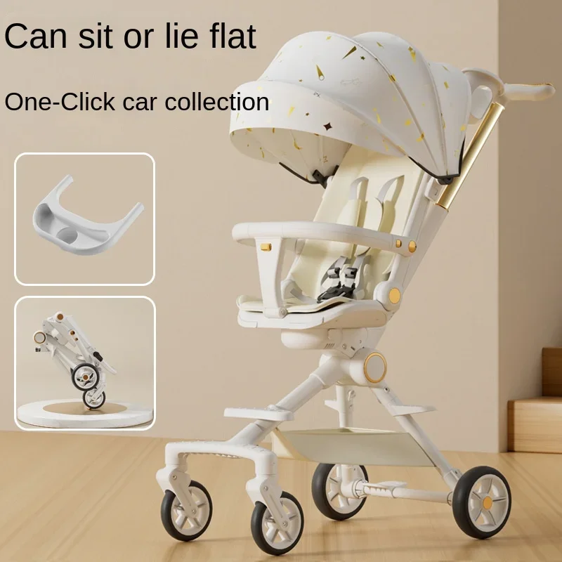 Lightweight Stroller High Landscape Foldable Two-way Swivel Seat Newborn Travel Stroller Adjustable Four Wheel Baby Stroller