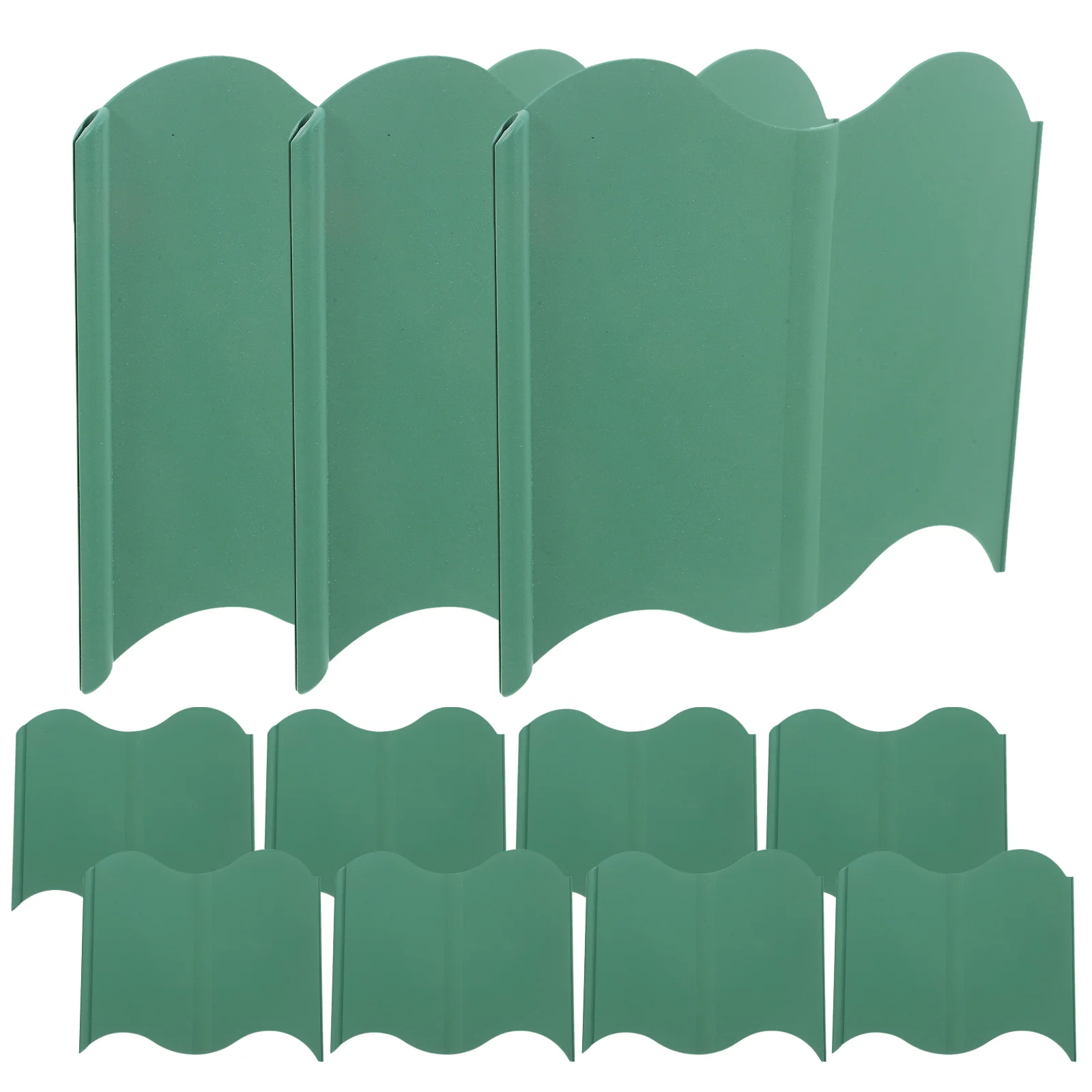 

20 Pcs Garden Fence Edging Borders Flower for Landscaping Flowerbed Green Decorative