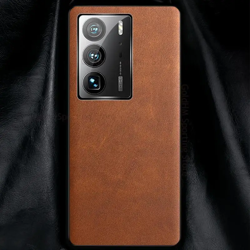 

Coque For ZTE Axon 40 Ultra 5G Genuine Leather Phone Case For Axon 40 Ultra 5G Slim Phone Cover For A2023P Hard PC Bumper Case