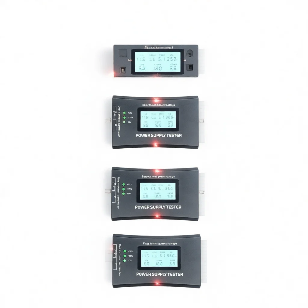 Digital ATX PSU Tester LCD Screen Power Supply Diagnostic Tool Computer Voltage Detector Maintenance Device Metal Case Tool