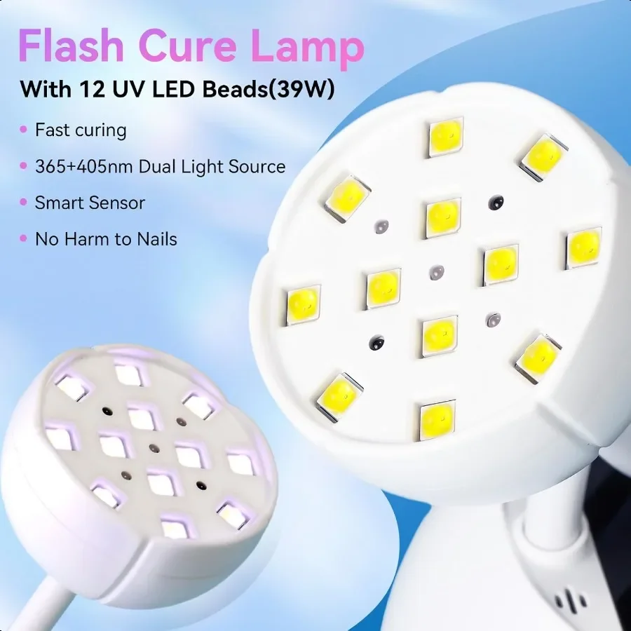 UV LED-nagellamp Zwanenhals UV-licht voor gelnagels Cherie Cordl USB 39W nageldroger LED-gellamp met 4-voudige automatische sensor Snelle Fl