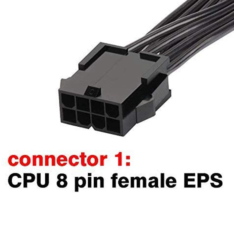 2-Pack Motherboard ATX CPU 8 Pin (4+4) Male To 8 Pin Female Extension Cable For Motherboard Power Supply 7.88-Inch(20Cm)