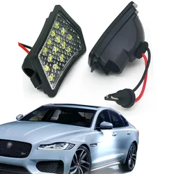 2Pcs 6000K LED Under Side Mirror Light Puddle Lamps For Jaguar XF X250 X260 XJ X350 X351 X358 XE X760 XK XKR OEM C2C37089 & 90