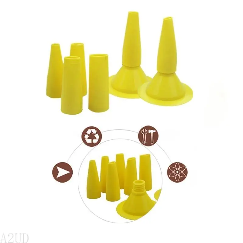A2UD 8 piezas/set salchicha calafateo pistola calafateo 4-10 mm Boquillas cono boquilla calafateo para
