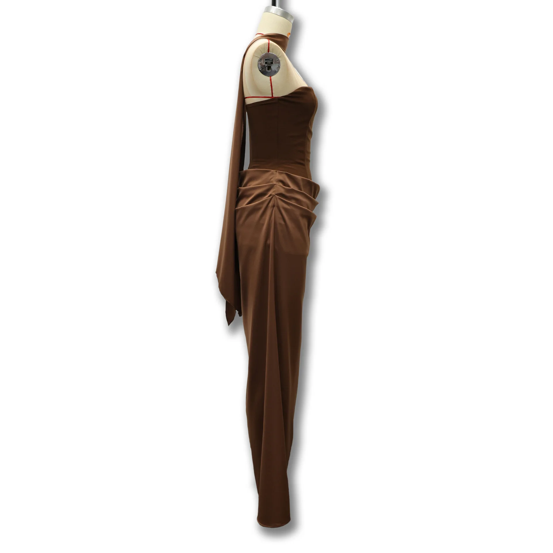 2026 Sommer Neues Elegantes Ärmelloses Figurbetontes Kleid für Damen mit Bandverzierung Formelles Bodycon-Kleid – Detail 14