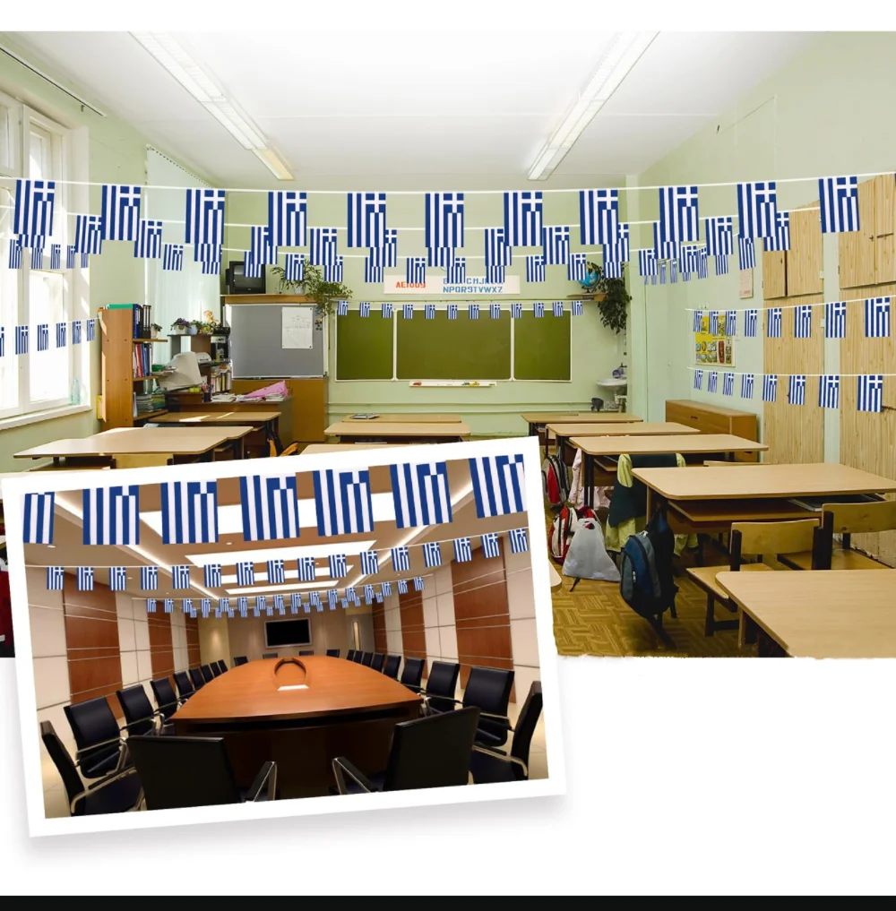 Banderines Grecia de cuerda para fiesta y vacaciones - imagen 2