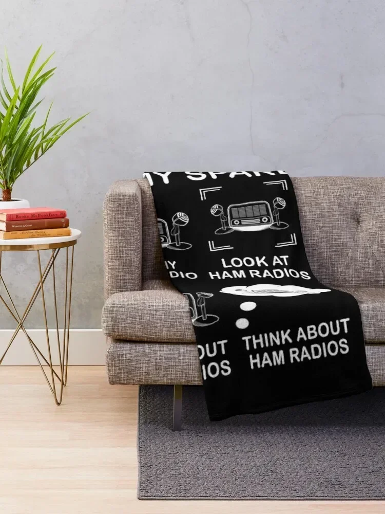 Things I Do In My Spare Time Ham Radio Funny Operator Gift For Ham Radios Lover Throw Blanket Soft Plaid Cute Blankets