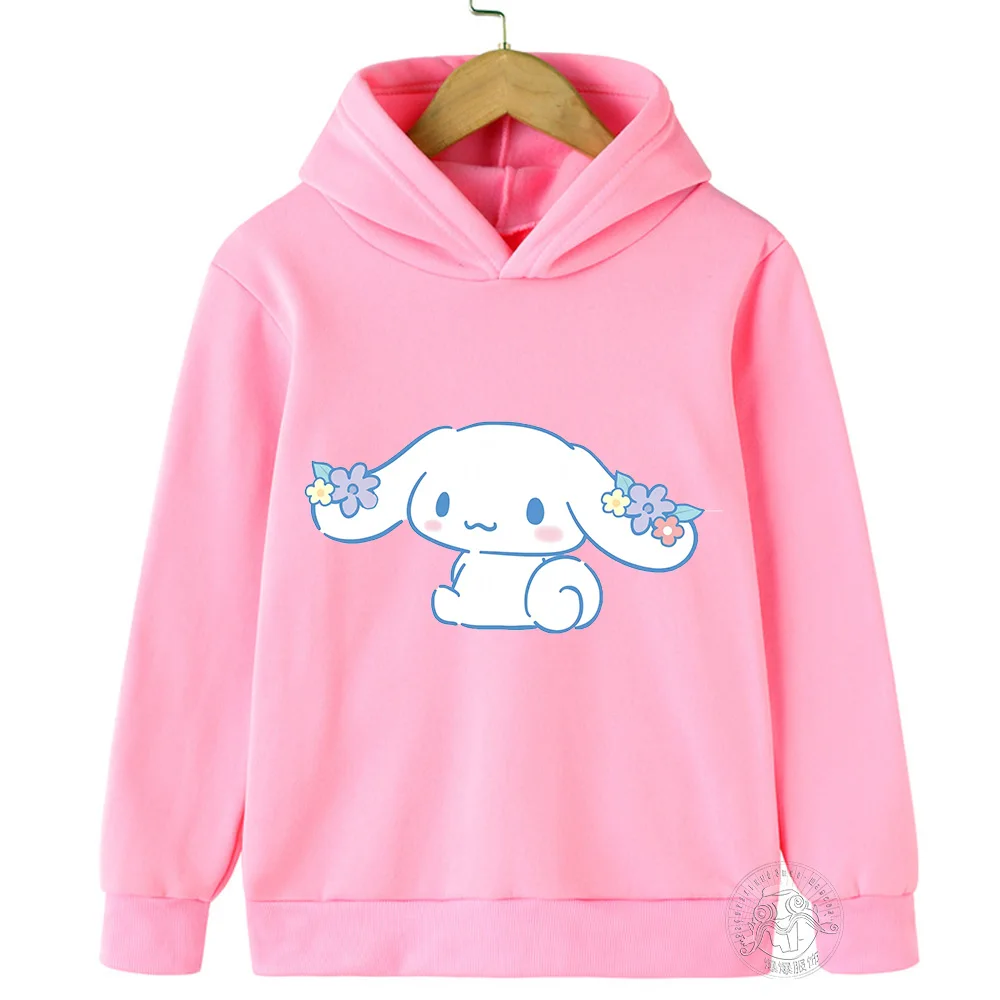 Kawaii Cinnamon Roll Hoodie Clothing Girls Clothing Fashion Casual cartoon clothing Fall Warm Sweatshirt Children\'s tops