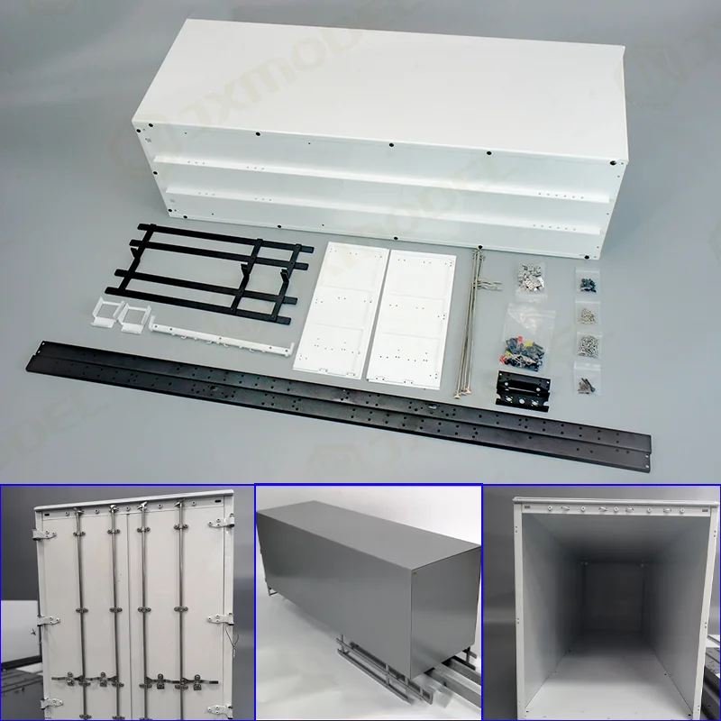 Metal Port Style Container Compartment for 1/14 RC Truck for JXmodel for SCANIA 770S R620 for Volvo FH16 for ACTROS 3363 Car