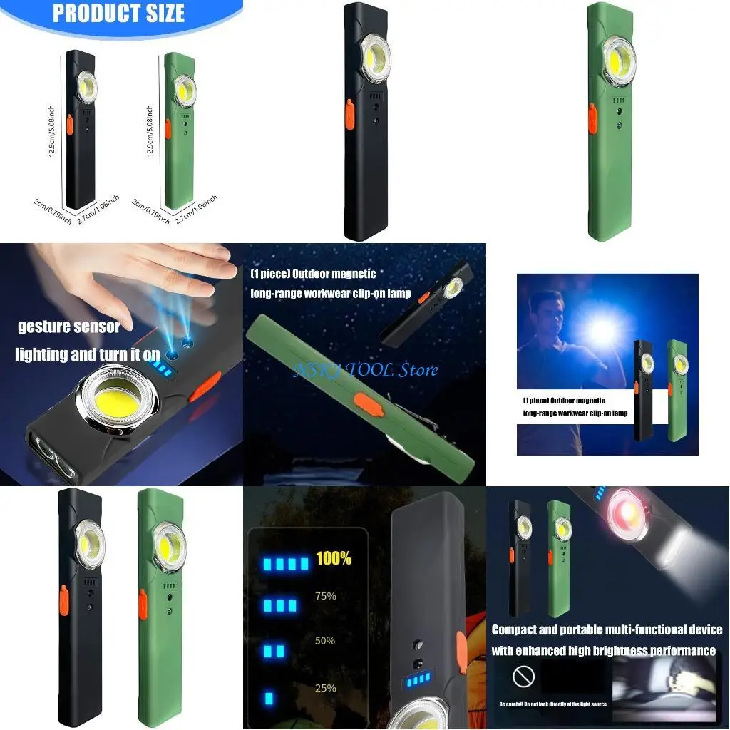 

L8RC Portable Clip On Work Light With Tail Headlamp For Outdoor Night Sport