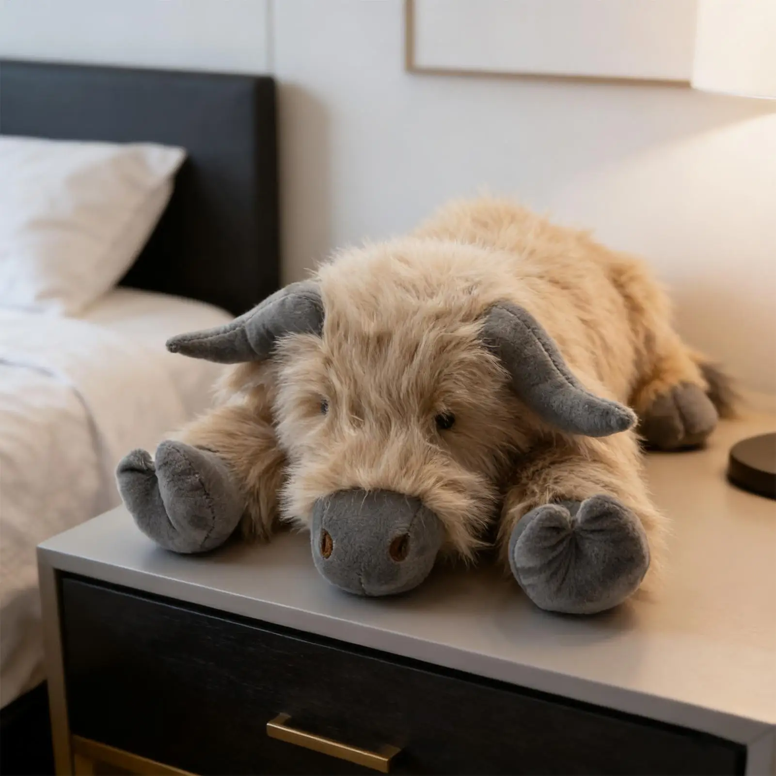 45 سنتيمتر لطيف البقرة ألعاب من نسيج مخملي دمية المرجحة محبوب وسادة وسادة الكرتون المرتفعات الثور ألعاب من نسيج مخملي سوبر لينة المرتفعات الثور هدية