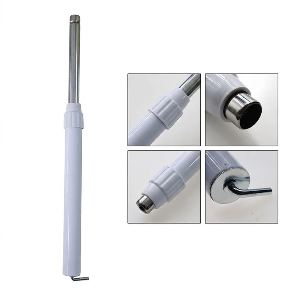 For Home Use White Fan Base Rod Adjustable Fan Pole Plastic Construction Smooth Adjustment 2.5cm Inner Diameter