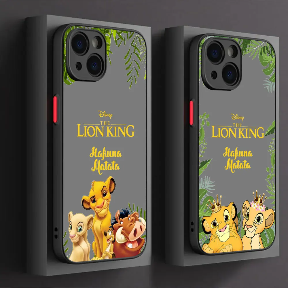 Disney The Lion King Hakuna Matata Cases For Apple iPhone 15 14 13 12 11 XS Pro Max Mini 8 7 Plus SE XR Phone Case Frosted Cover