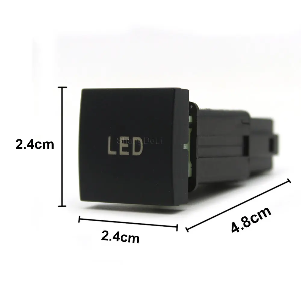1PC LED DRL Light Packing Radar Music Power On Off Camera Switch Exhaust Button For Golf 6 Jetta 5 MK5 EOS Scirocco