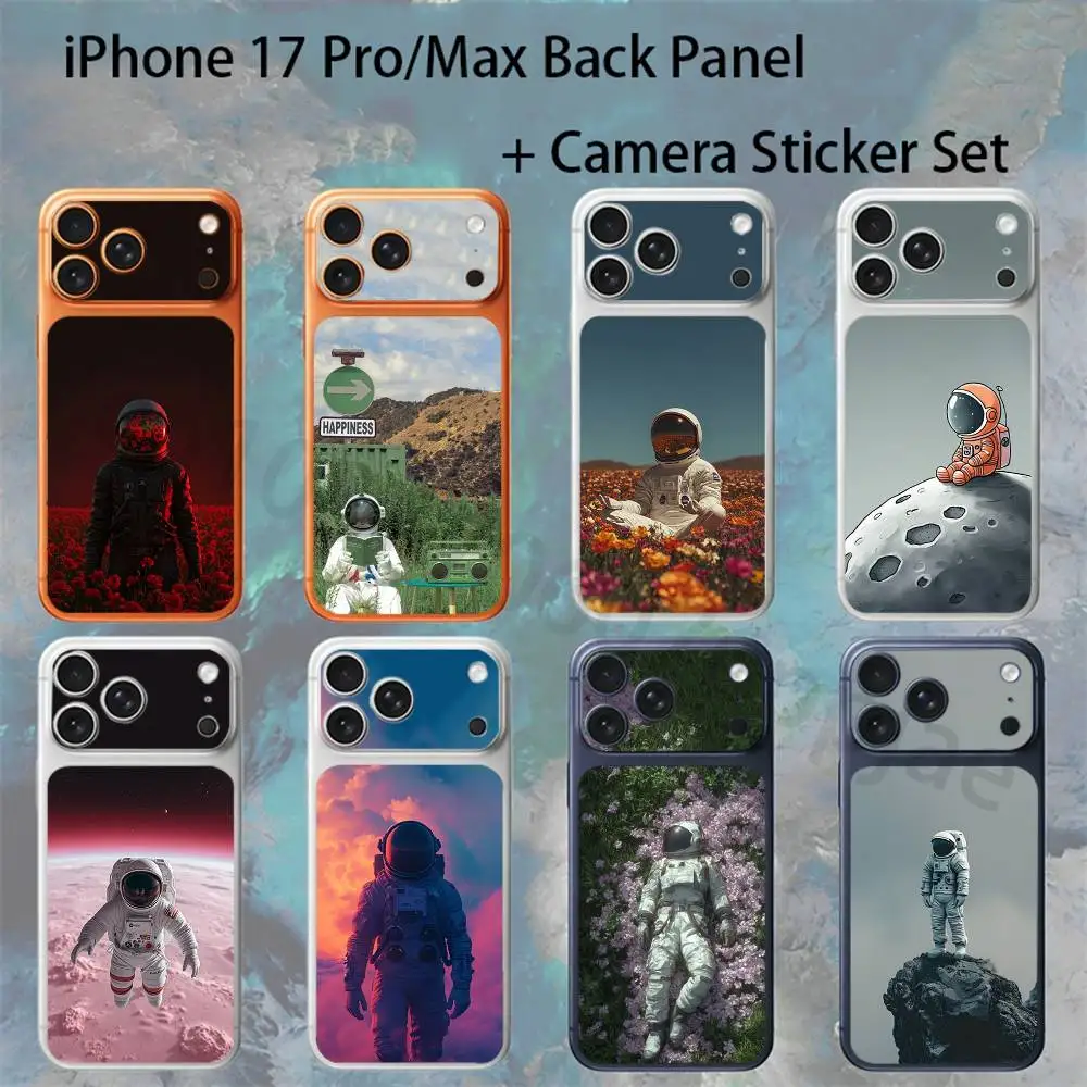 

Astronaut For iPhone 17 pro Max/ pro Full Cover Decal Skin Wrap Colorful Rear Protective Sticker Film