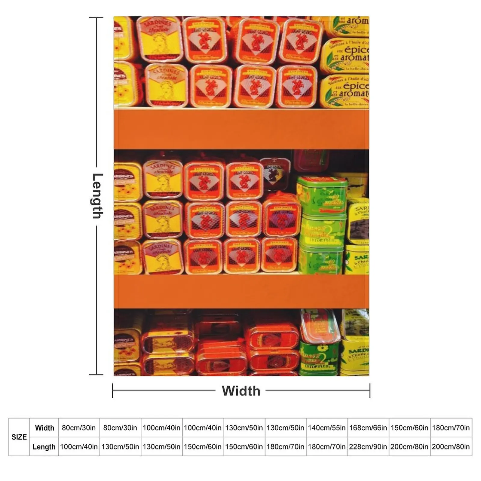 Sardine Tins Collection Shop Display Throw Blanket blankets and throws Baby Luxury Thicken Large Fashion Sofas manga Blankets