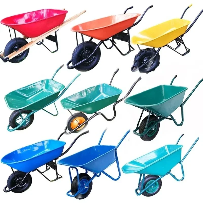 Foam Rubber Wheel Barrow Construction 200KG Metal Concrete Usa Wheelbarrow