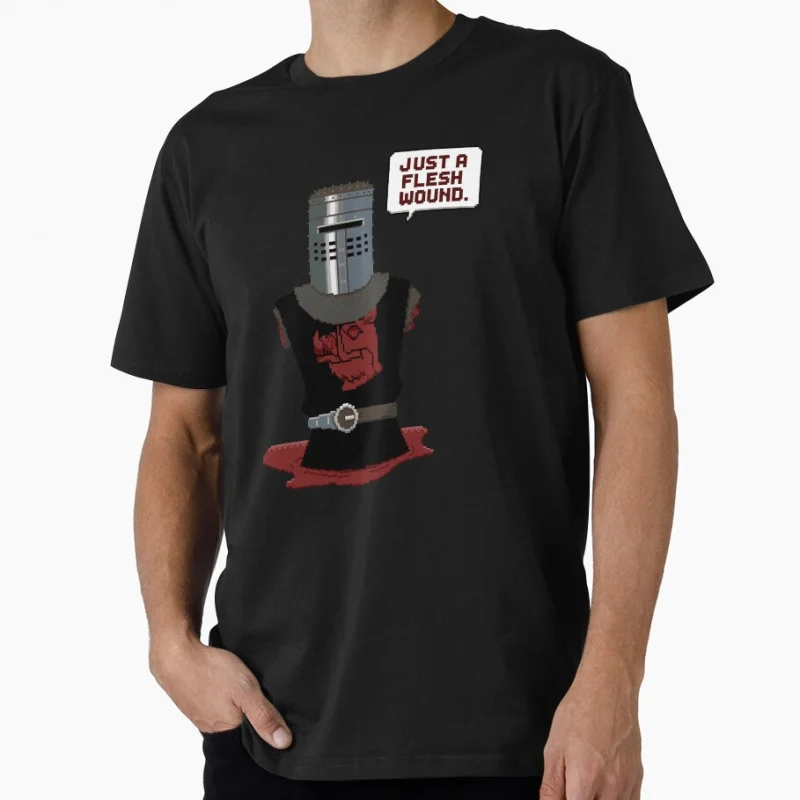 

Tis but a scratch 80s British comedy Monty Python Funny Gift T shirt for men Large size Tops 100% cotton printed clothes