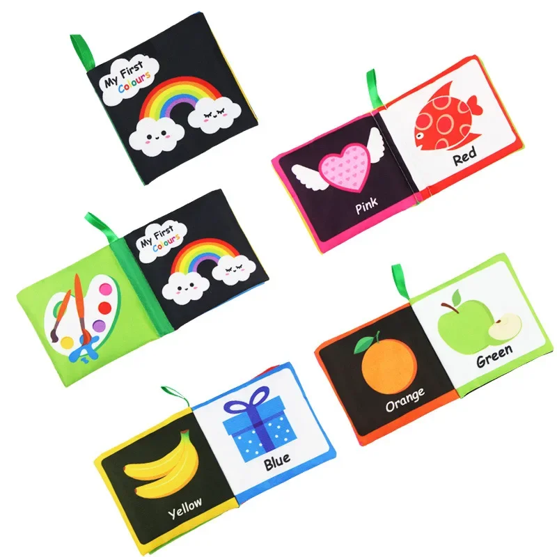 Children's Educational Toys with Ringing Paper 0-3 Years Old Baby Tear Cloth Book Infant Early Education Cognitive Cloth Book