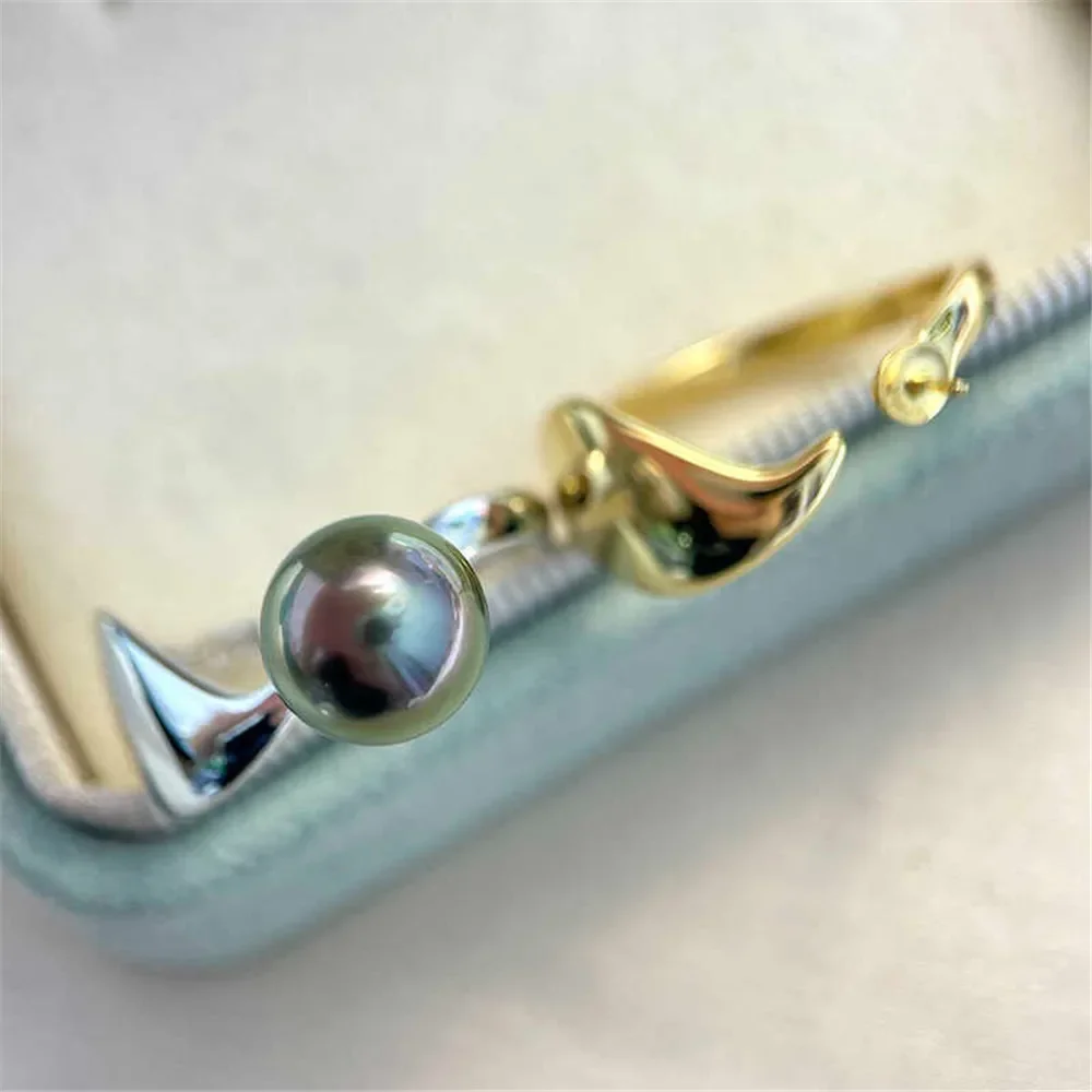 Solid S925 Sterling Silver Pearl Ring Settings Findings & Accessories - for Jewelry Making Bulk Wholesale Craft Supplies 8-12mm