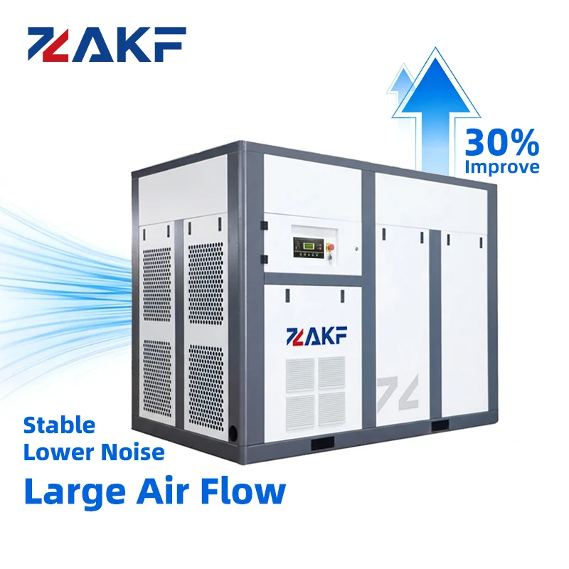 ZAKF CE Certification 132kw 175  IP54 380V/50HZ Fixed Speed Screw air Compressor for Large and Medium-sized Production Lines