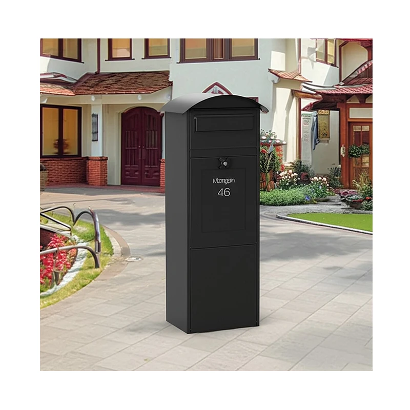 

Custom Orange Garden Express Parcel Box Free Standing Outdoor Steel Mailbox Galvanized Post Lock Waterproof Waterproof Letters