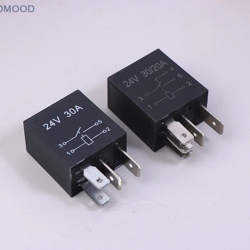 1Pc 30A 12V/24V 4 Pin/5 Pin Violet Series Waterproof Automotive Relay Car Relay Socket Adapter
