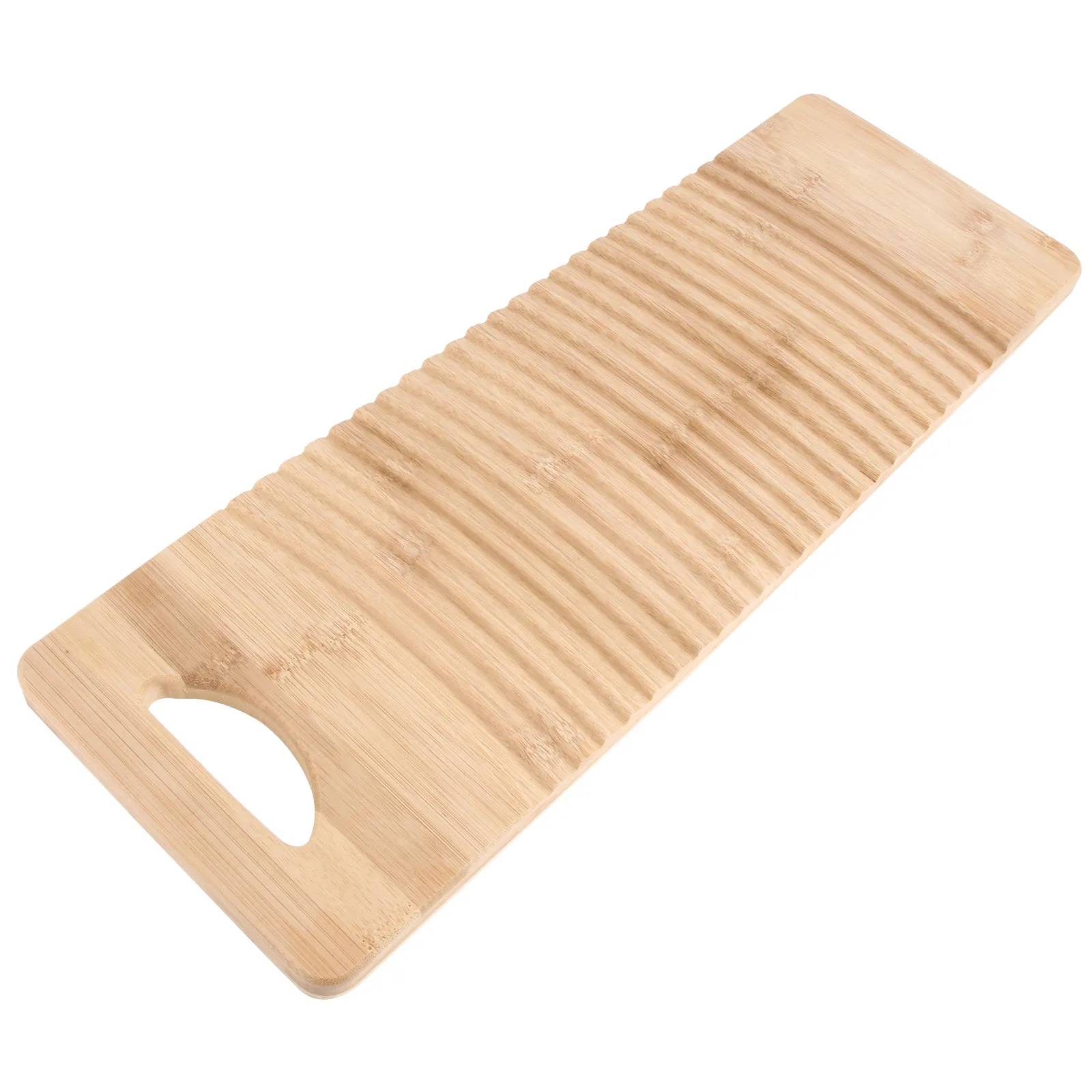 

1pc Bamboo Laundry Board Thickened Mini Washboard For Home Anti-Slip Wooden Cleaning Tool With Hole Handle Durable