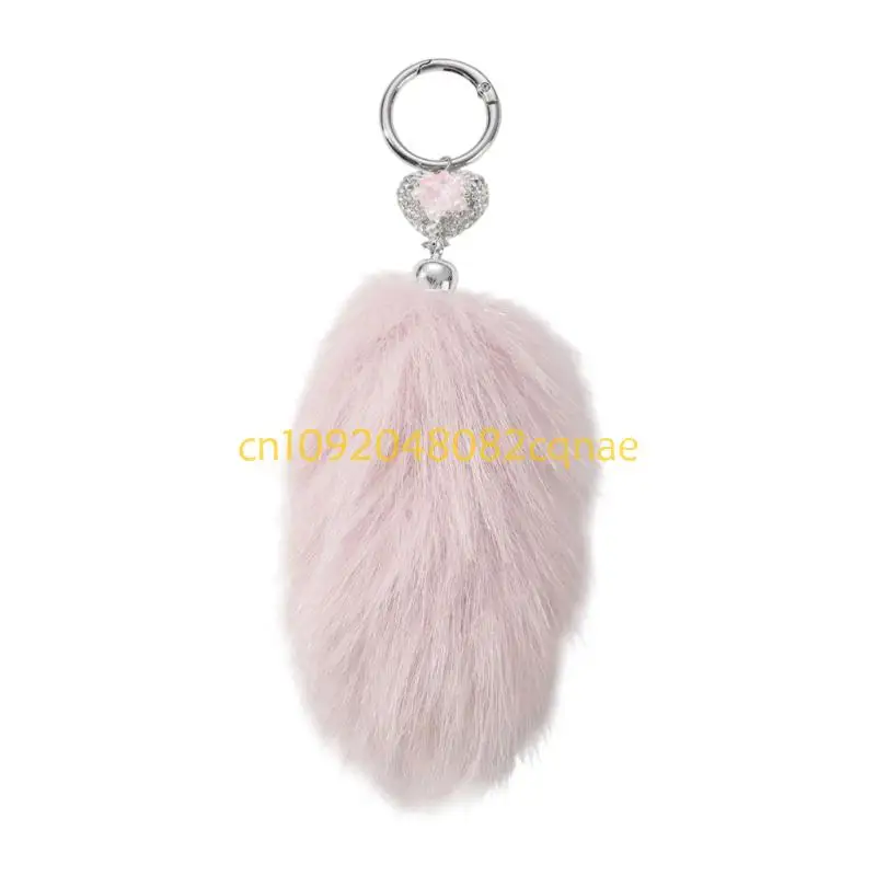 12cm Long Faux Furs Animal Tail Keychain Soft Bag Charm Handbag Phone Accessory Car Decoration and Accessories