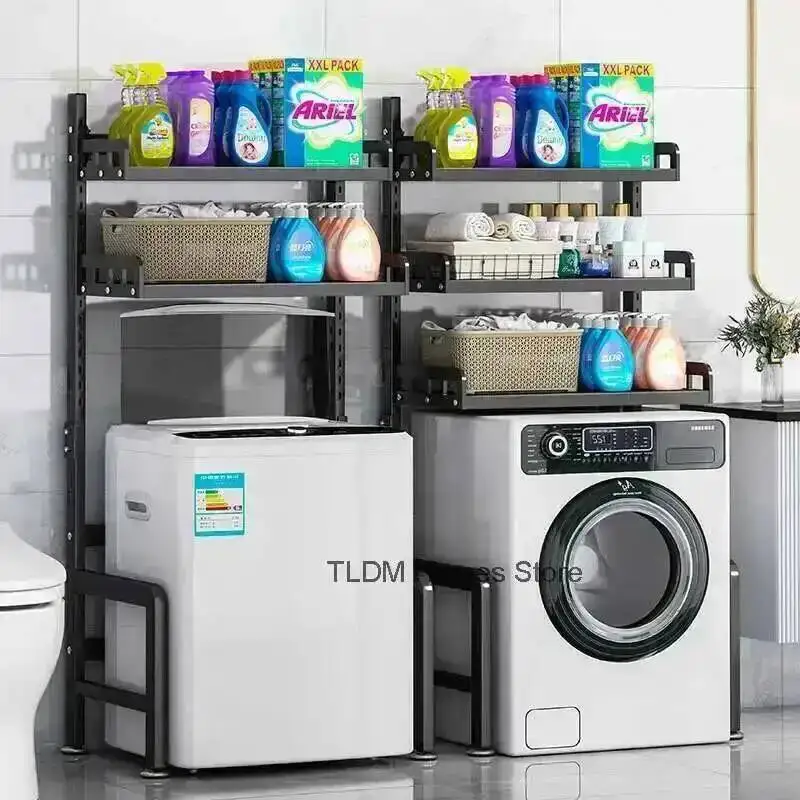 آلة تخزين الرف المرحاض الحمام قابل للتعديل خزائن الغسيل شرفة المنزل توفير المساحة تخزين الرف أثاث الحمام Z