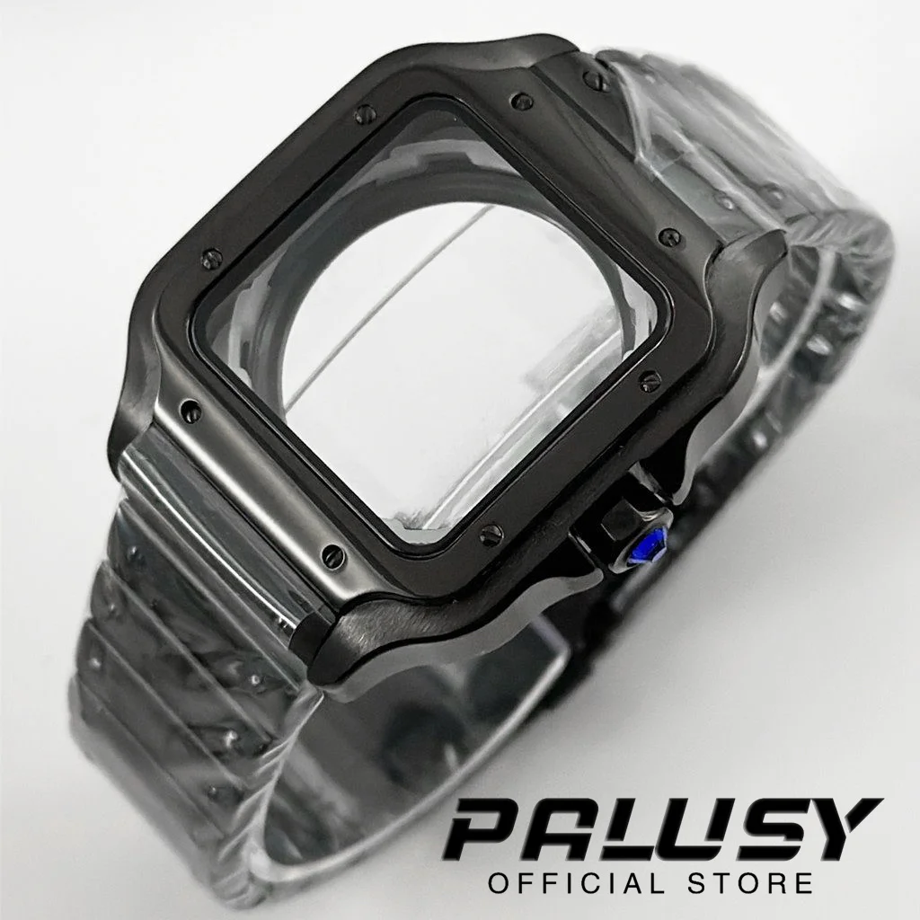 

PVD Black 38mm Watch Case Square 316L Stainless steel for NH35 NH36 NH37 NH70 NH72 Automatic Movement Suitable for 27mm Dial