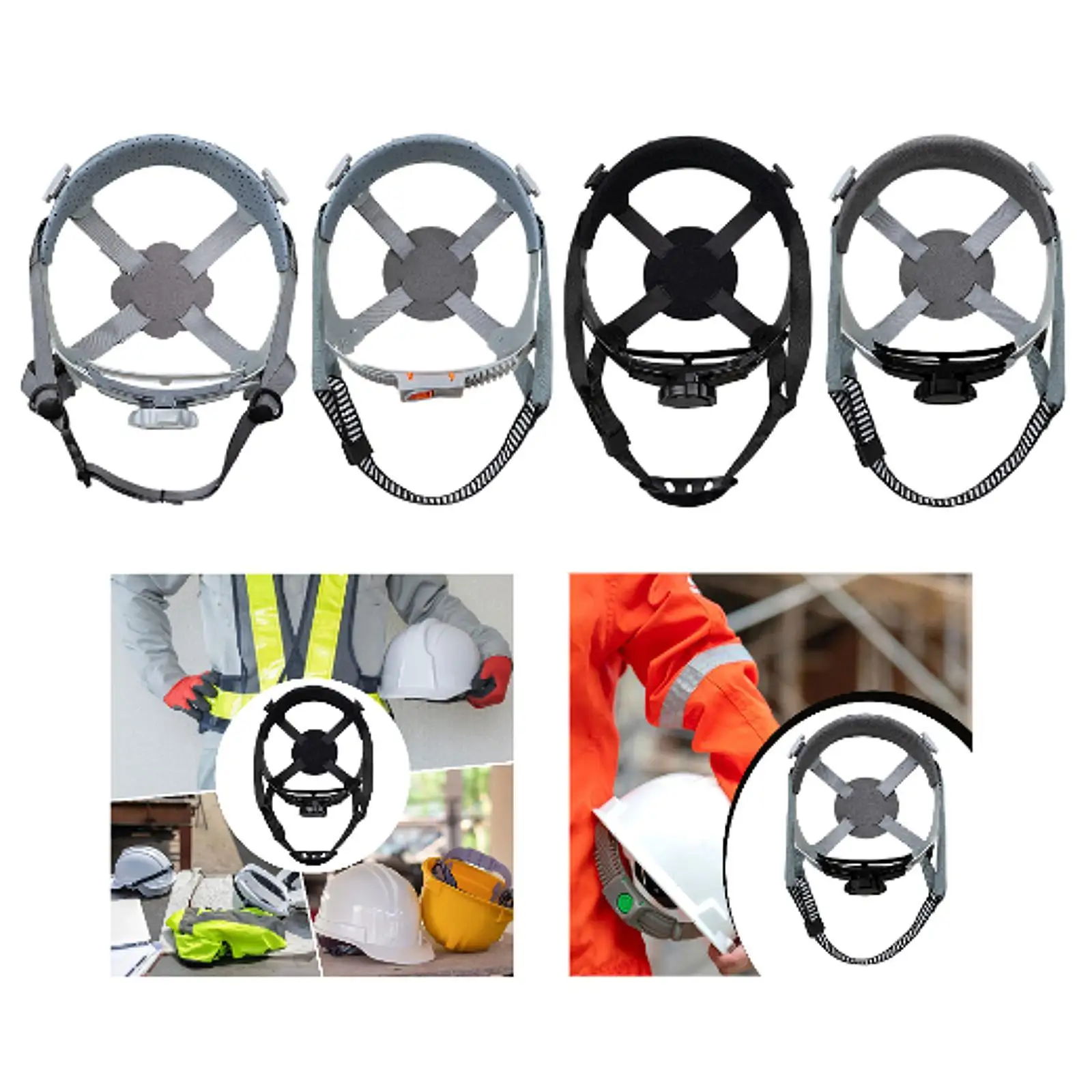 Adjustable Hard Hat Ratchet Suspension Replacement Liner for Safety Helmet Universal Bump Cap Insert Easy Install Shock