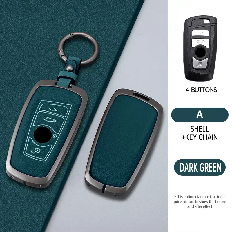 Zinc Alloy Car Remote Key Case Cover Shell For BMW 1 3 5 7 Series X1 X3 X4 X5 F10 F15 F16 F20 F30 F18 F25 M3 M4 E34 Accessories