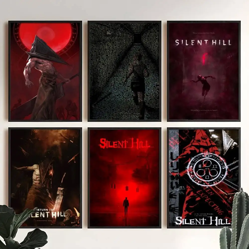 S-Silent H-Hill Game Poster High Quality Print Home Decor Wall Art Mural Room Bar Decoration