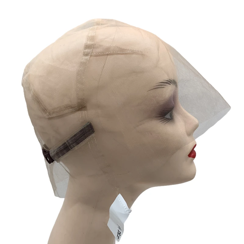 HD Full Lace Wig Cap With Adjustable Strap Glue‑Free Wig Making Base For DIY Full Lace & 360 Lace Wigs, Free Parting Up‑Do